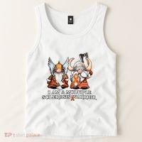 I Am A Multiple Sclerosis Warrior Gnome MS Awareness Orange Ribbon Tank Top thumb 2