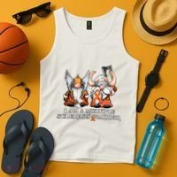 I Am A Multiple Sclerosis Warrior Gnome MS Awareness Orange Ribbon Tank Top thumb 4