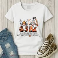 I Am A Multiple Sclerosis Warrior Gnome MS Awareness Orange Ribbon Women's T-Shirt thumb 3
