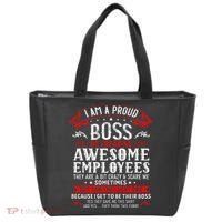 I Am A Proud Boss Of Freaking Awesome Employees Tote Bag thumb 0