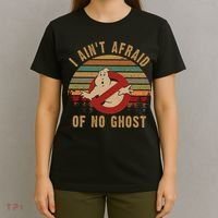 I Ain't Afraid Of No Ghost Vintage Funny Ghost T-Shirt thumb 4