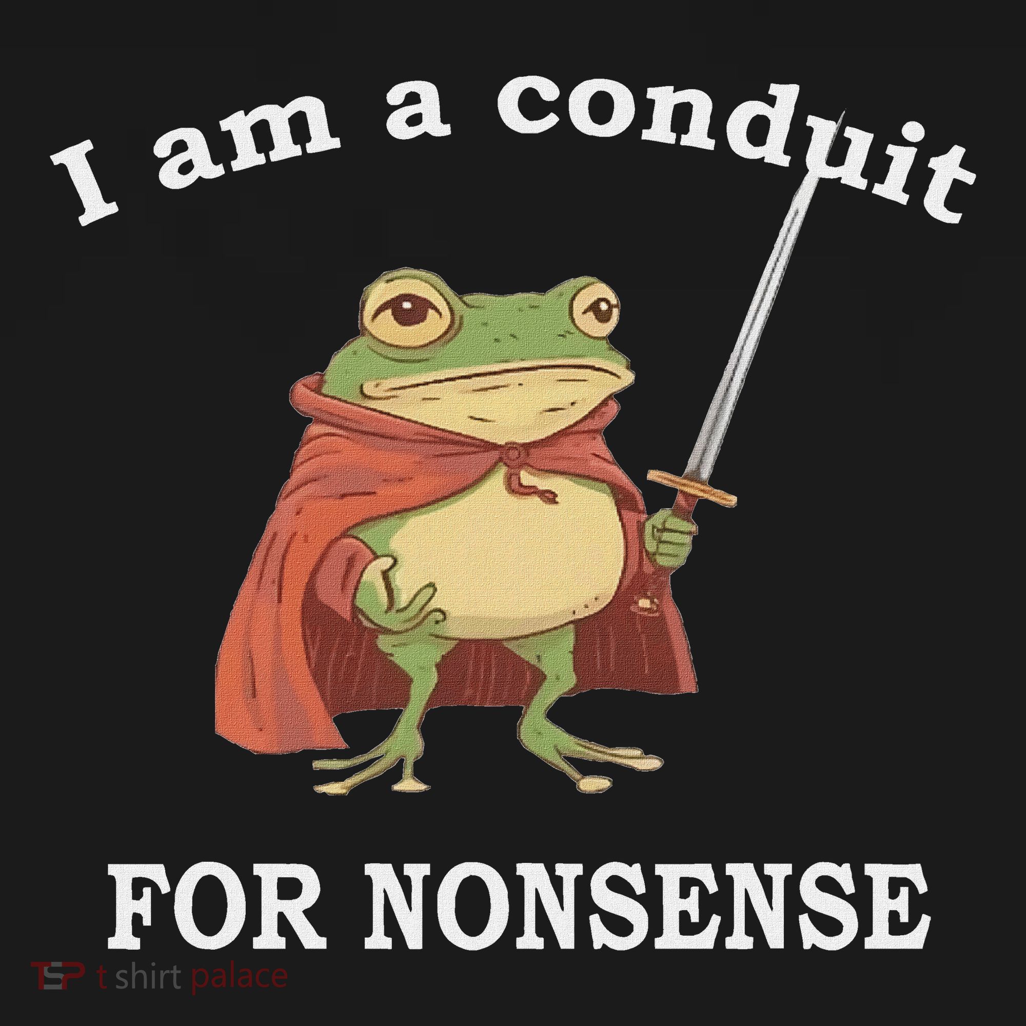 I Am A Conduit For Nonsense Funny Frog With Sword And Red Women's Hoodie