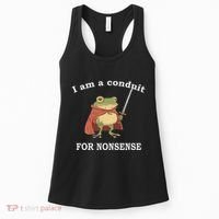 I Am A Conduit For Nonsense Funny Frog With Sword And Red Women's Tank Top thumb 0