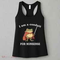 I Am A Conduit For Nonsense Funny Frog With Sword And Red Women's Tank Top thumb 3