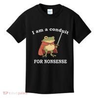 I Am A Conduit For Nonsense Funny Frog With Sword And Red Kids T-Shirt thumb 0