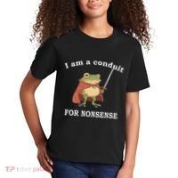 I Am A Conduit For Nonsense Funny Frog With Sword And Red Kids T-Shirt thumb 2