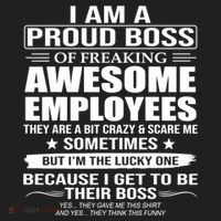 I Am A Proud Boss Of Freaking Awesome Employees Gift Golf Towel thumb 3