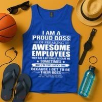 I Am A Proud Boss Of Freaking Awesome Employees Gift Tank Top thumb 4