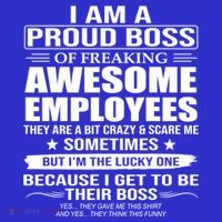 I Am A Proud Boss Of Freaking Awesome Employees Gift Visor thumb 3