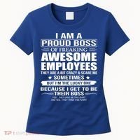 I Am A Proud Boss Of Freaking Awesome Employees Gift Women's T-Shirt thumb 0