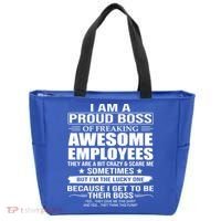 I Am A Proud Boss Of Freaking Awesome Employees Gift Tote Bag thumb 0