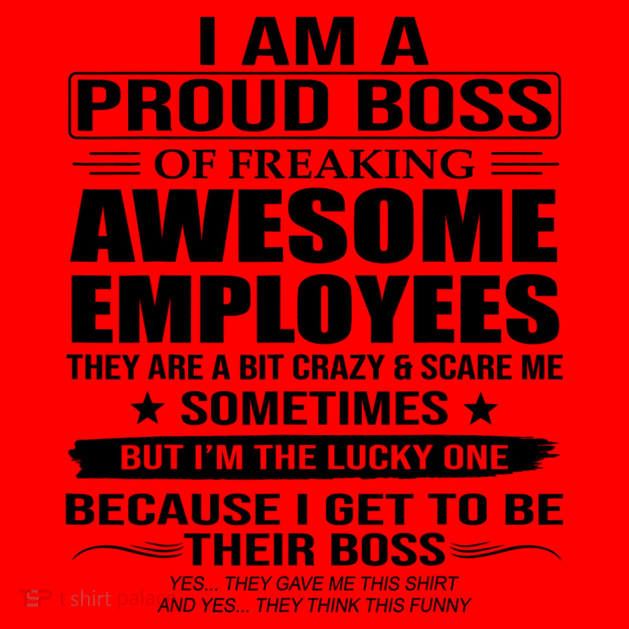 I Am A Proud Boss Of Freaking Awesome Employees Gift Santa Hat
