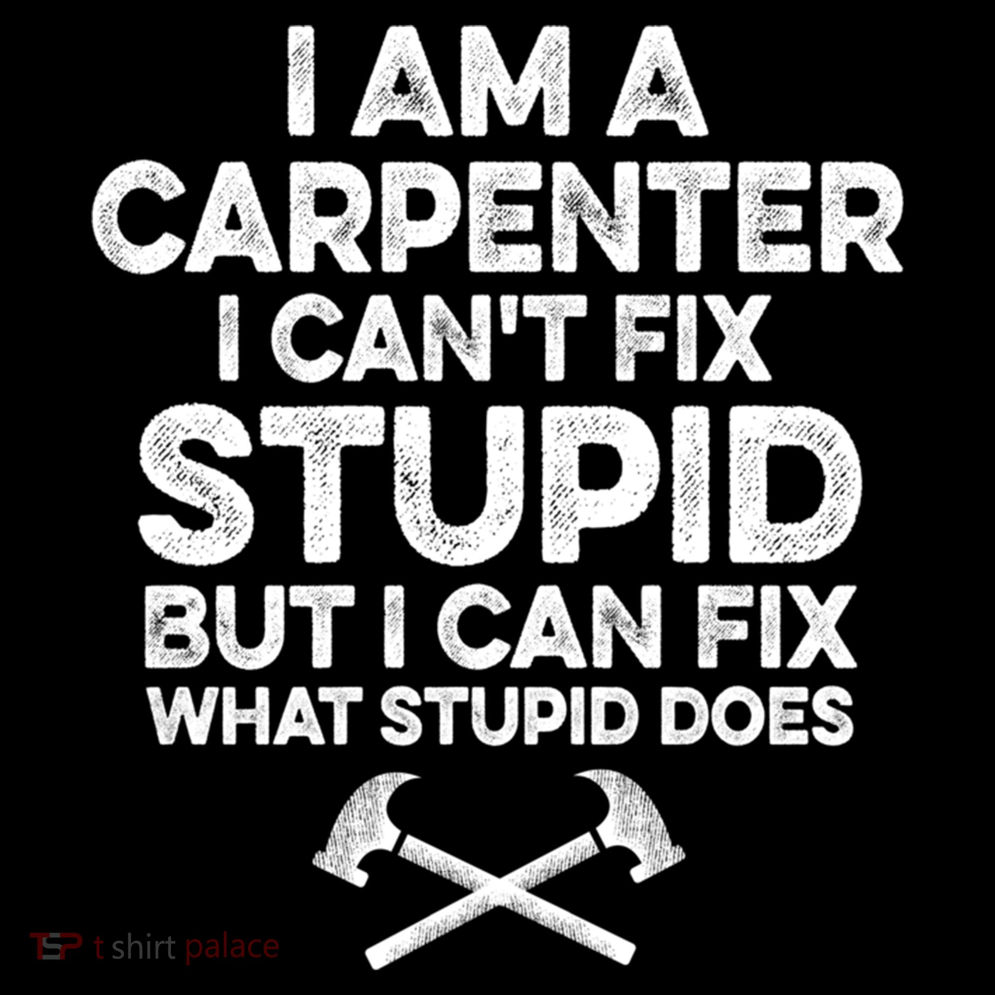 I Am A Carpenter I Can't Fix Stupid Funny Carpentry Gift Women's Hoodie