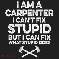 I Am A Carpenter I Can't Fix Stupid Funny Carpentry Gift Golf Towel thumb 3
