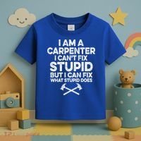 I Am A Carpenter I Can't Fix Stupid Funny Carpentry Gift Toddler T-Shirt thumb 3