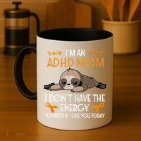 IM An Adhd Mom Awareness Orange Ribbon Sloth Adhd Warrior Coffee Mug thumb 4