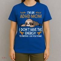 IM An Adhd Mom Awareness Orange Ribbon Sloth Adhd Warrior T-Shirt thumb 4