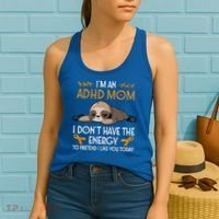 IM An Adhd Mom Awareness Orange Ribbon Sloth Adhd Warrior Women's Tank Top thumb 2