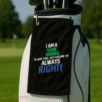 I Am A Game Runner To Save Time IM Always Right Gift Golf Towel thumb 2