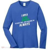 I Am A Game Runner To Save Time IM Always Right Gift Women's Long Sleeve Shirt thumb 0