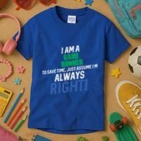 I Am A Game Runner To Save Time IM Always Right Gift Kids T-Shirt thumb 3