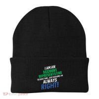 I Am An Account Representative To Save Time IM Always Right Gift Beanie thumb 0