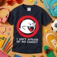 I Ain't Afraid Of No Ghost Kids T-Shirt thumb 3