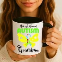 I Am A Proud Autism Grandma Coffee Mug thumb 3