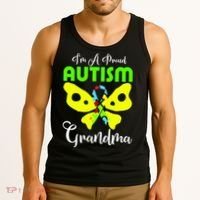 I Am A Proud Autism Grandma Tank Top thumb 3