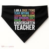 I Am A Kindergarten Teacher Cool Gift Creative Gift USA-Made Doggie Bandana thumb 0