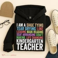 I Am A Kindergarten Teacher Cool Gift Creative Gift Hoodie thumb 4