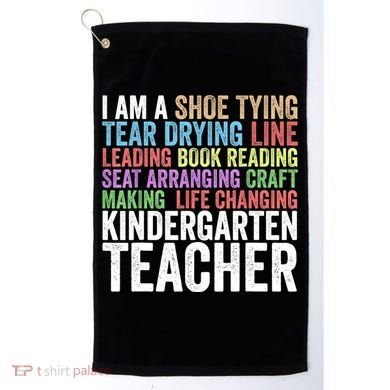 I Am A Kindergarten Teacher Cool Gift Creative Gift Golf Towel