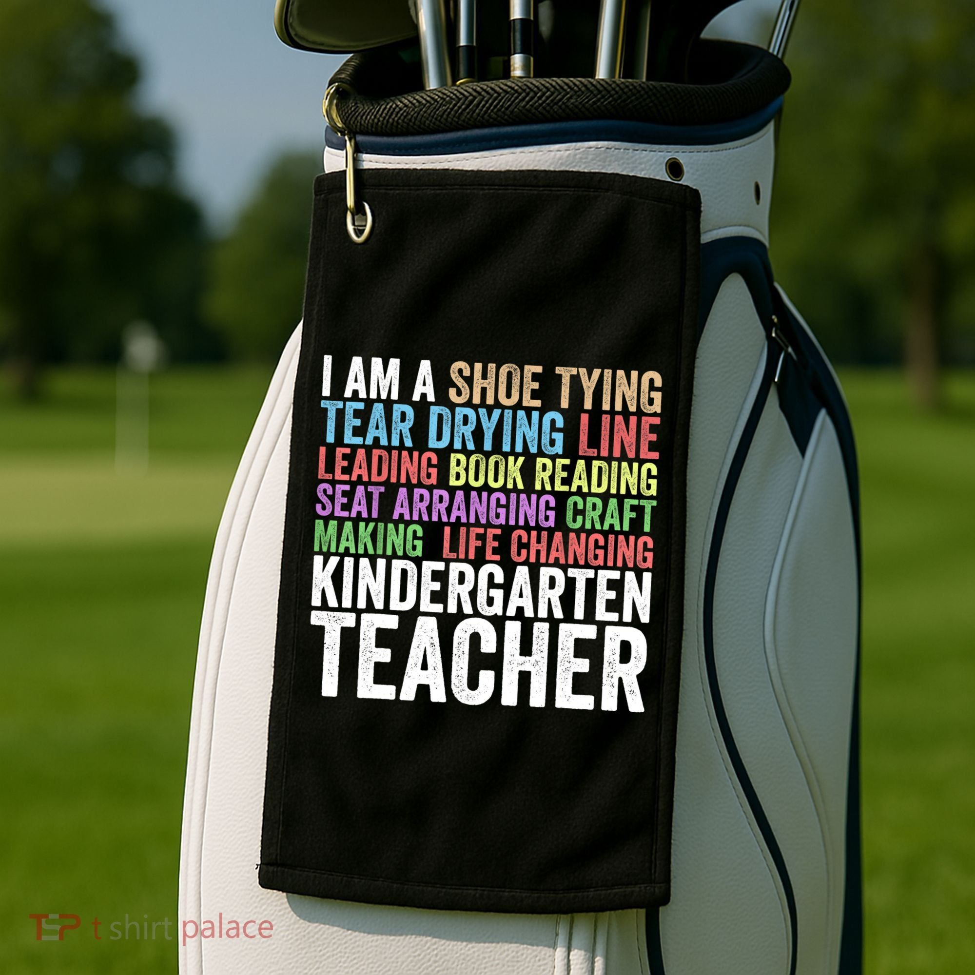 I Am A Kindergarten Teacher Cool Gift Creative Gift Golf Towel