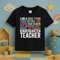 I Am A Kindergarten Teacher Cool Gift Creative Gift Toddler T-Shirt thumb 3