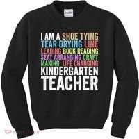 I Am A Kindergarten Teacher Cool Gift Creative Gift Kids Sweatshirt thumb 0