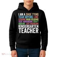 I Am A Kindergarten Teacher Cool Gift Creative Gift Kids Hoodie thumb 4