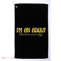 I'm An Adult Technically Adultish 18th Birthday Golf Towel thumb 0