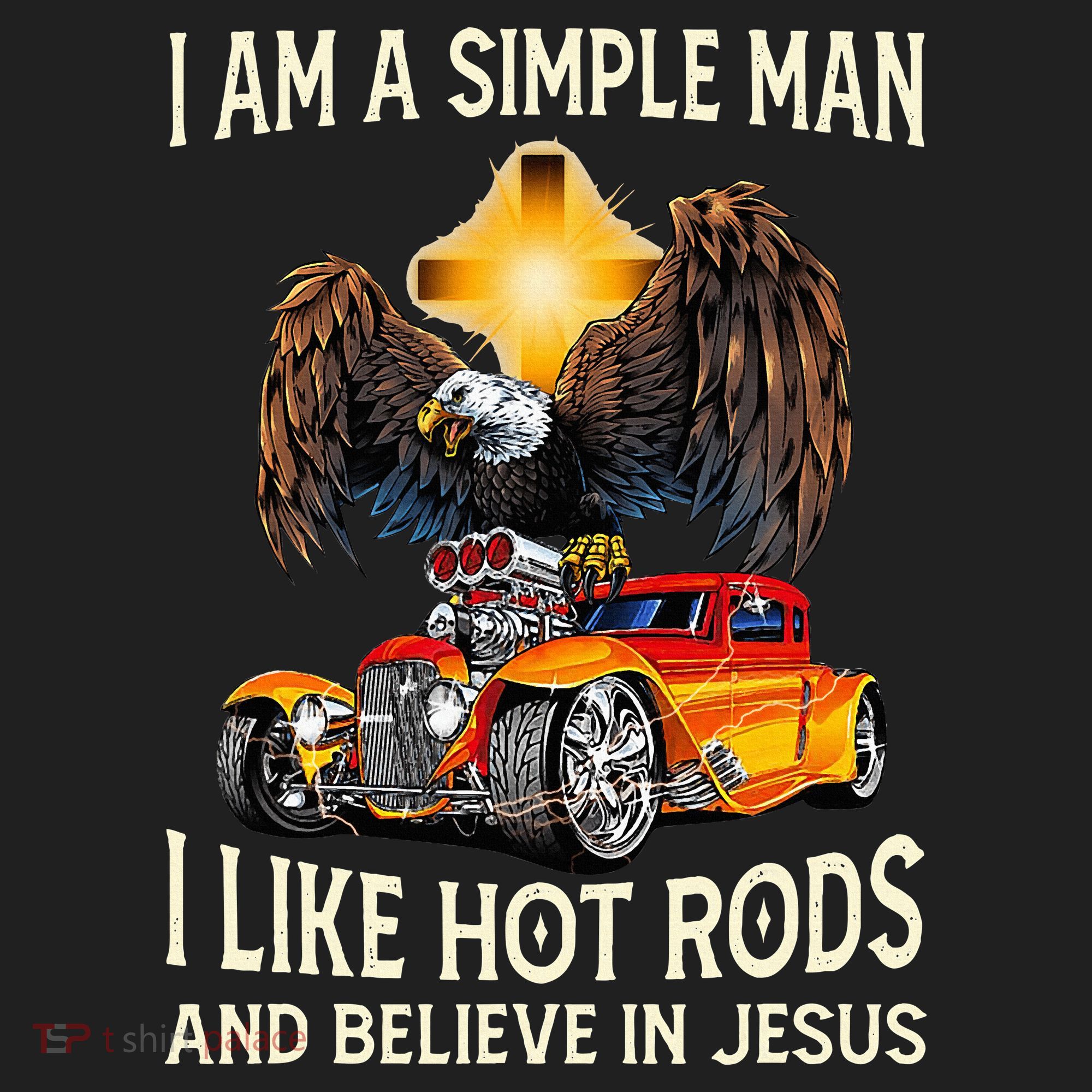 I Am A Simple Man I Like Hot Rods And Believe In Jesus Golf Towel