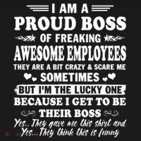 I Am A Proud Boss Of Freaking Awesome Employees Funny Women's Hoodie thumb 2