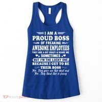 I Am A Proud Boss Of Freaking Awesome Employees Funny Women's Tank Top thumb 0