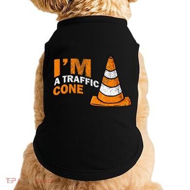 I Am A Traffic Cone Halloween Costume IM Lazy Easy Doggie Tank