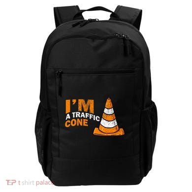 I Am A Traffic Cone Halloween Costume IM Lazy Easy Backpack