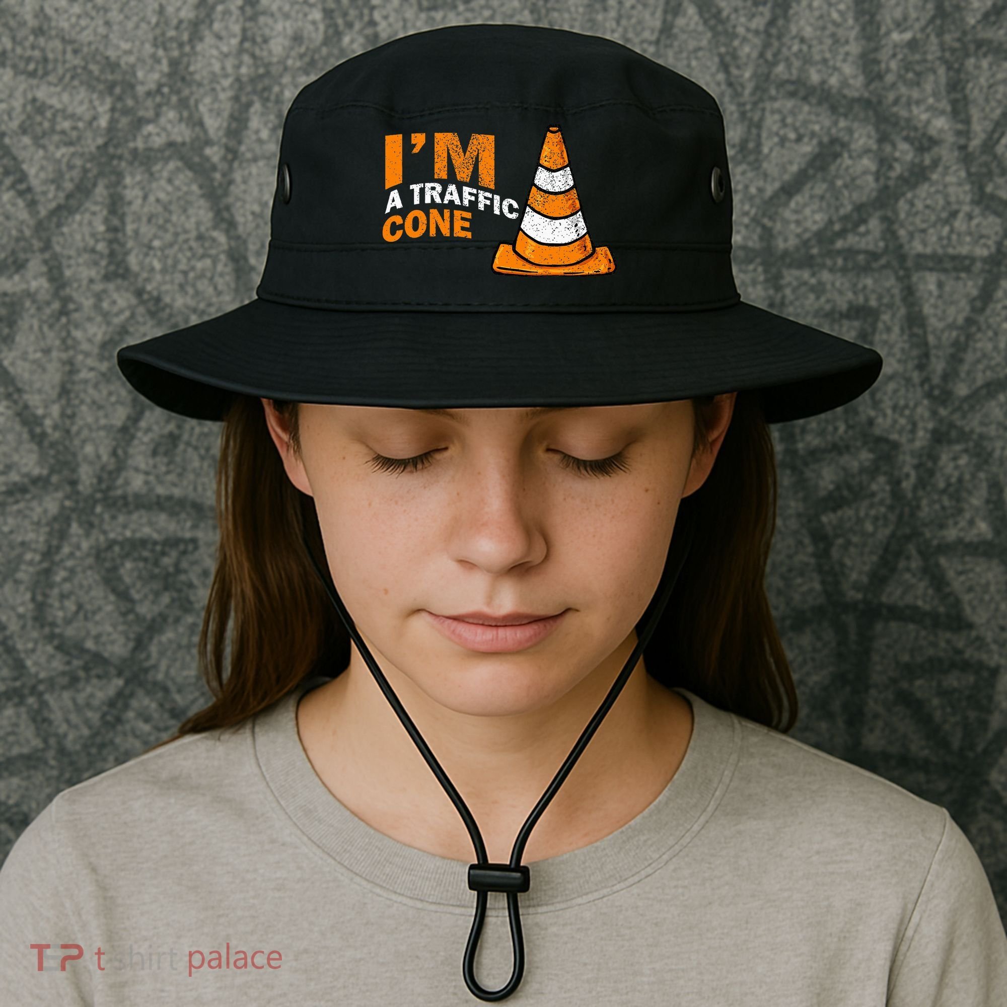 I Am A Traffic Cone Halloween Costume IM Lazy Easy Bucket Hat