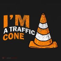 I Am A Traffic Cone Halloween Costume IM Lazy Easy Ornament thumb 1