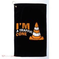 I Am A Traffic Cone Halloween Costume IM Lazy Easy Golf Towel thumb 0