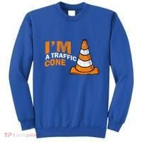 I Am A Traffic Cone Halloween Costume IM Lazy Easy Sweatshirt thumb 0
