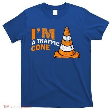 I Am A Traffic Cone Halloween Costume IM Lazy Easy T-Shirt