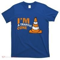 I Am A Traffic Cone Halloween Costume IM Lazy Easy T-Shirt thumb 0
