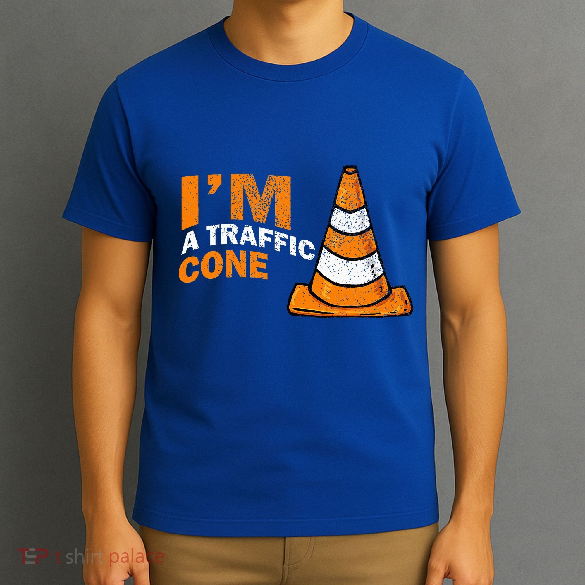 I Am A Traffic Cone Halloween Costume IM Lazy Easy T-Shirt
