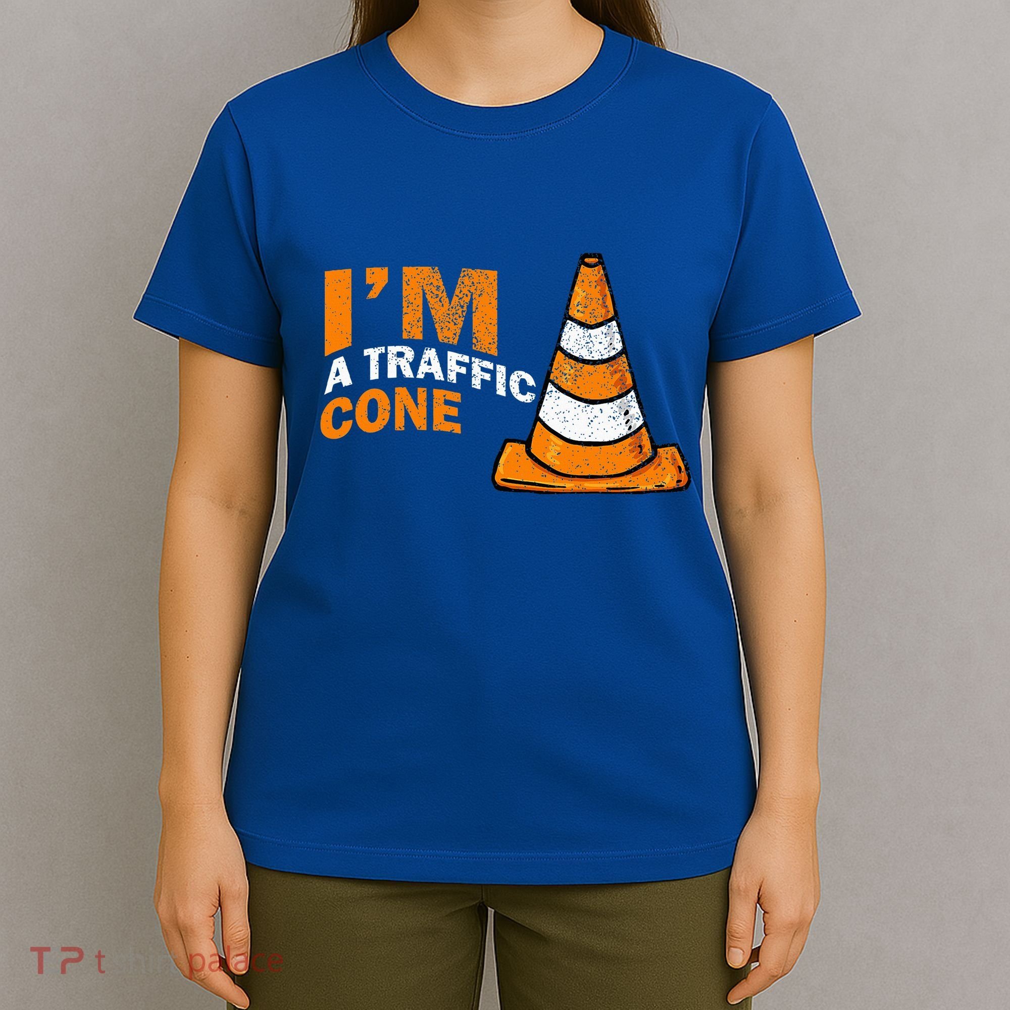 I Am A Traffic Cone Halloween Costume IM Lazy Easy T-Shirt